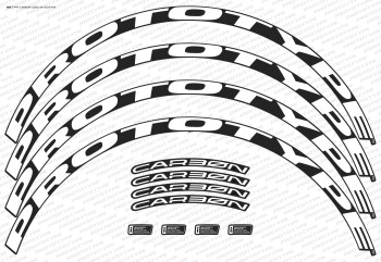 Autocolante PROTOTYPE MTB Carbon Zero 31 29 Set - 2 Rodas