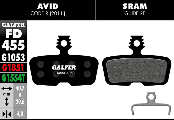 Pastilhas GALFER Sram Guide (30 sets) FD455P1053 -STD