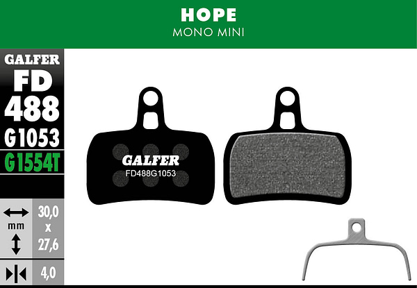 Pastilhas GALFER Hope Mono Mini FD488G1053 -STD