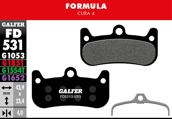 Pastilhas GALFER Formula Cura 4 FD531G1053 -STD