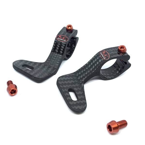 BK COMPOSITES Abrazaderas de Pomo de Cambio Shimano XTR Rojo