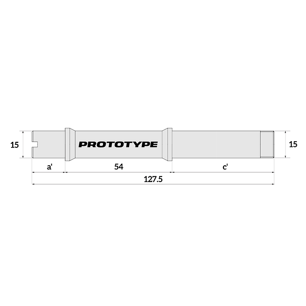 Eixo PROTOTYPE Cubo T - 135/142 (15 x 127.5 x 54)