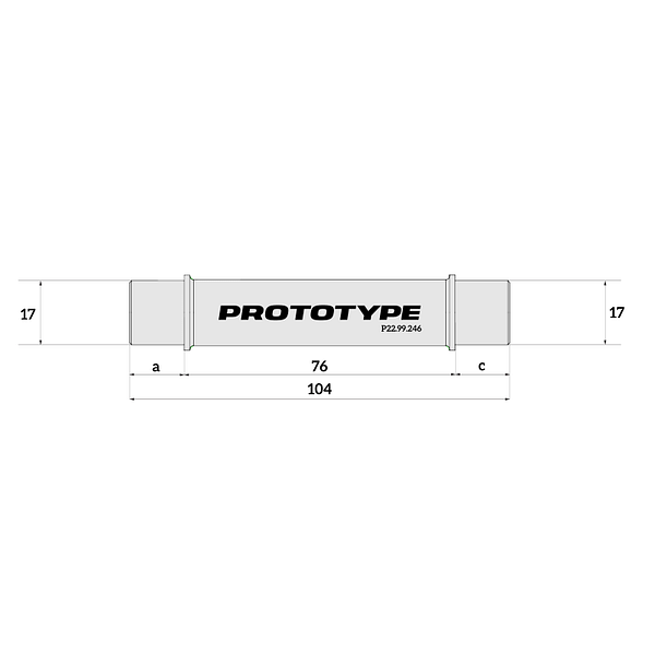 Eixo PROTOTYPE Cubo F - 110 (17 x 104 x 76)